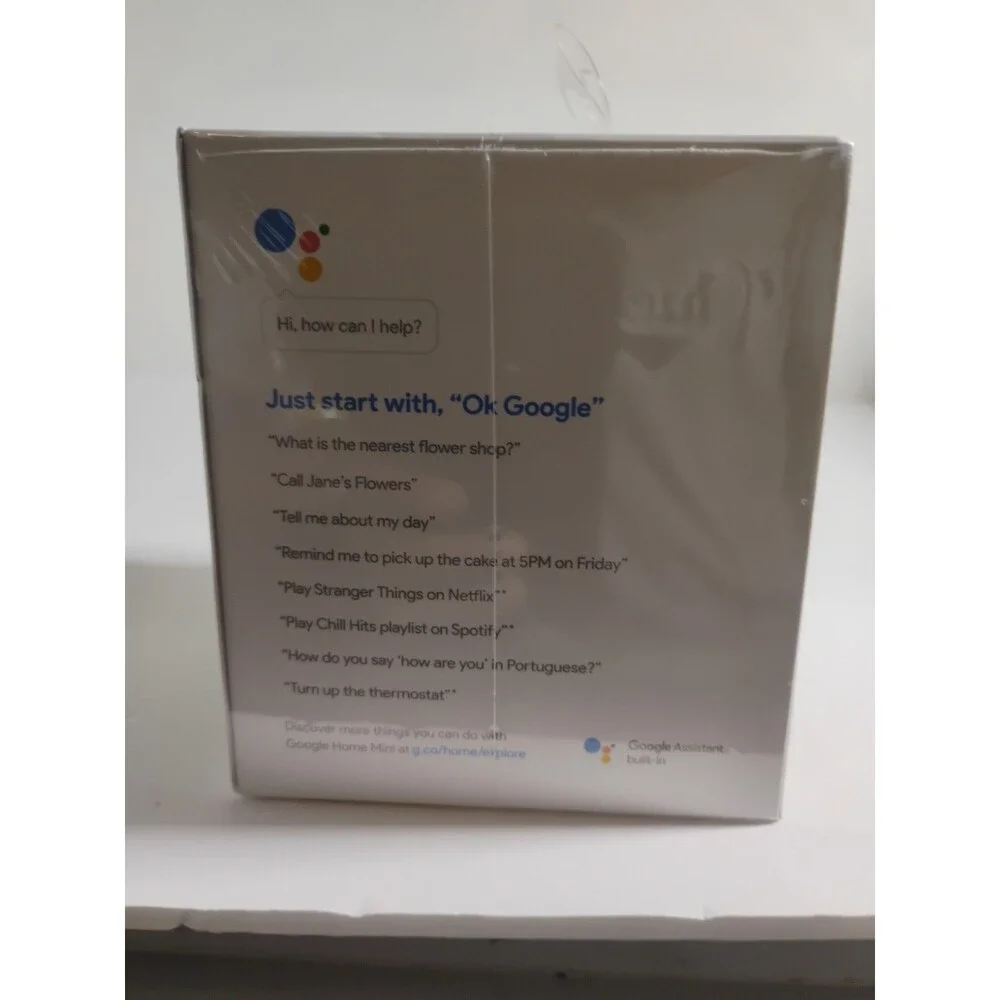 Google Home Mini Smart Assistant - Charcoal (GA00216-US) New Sealed